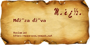 Móza Éva névjegykártya